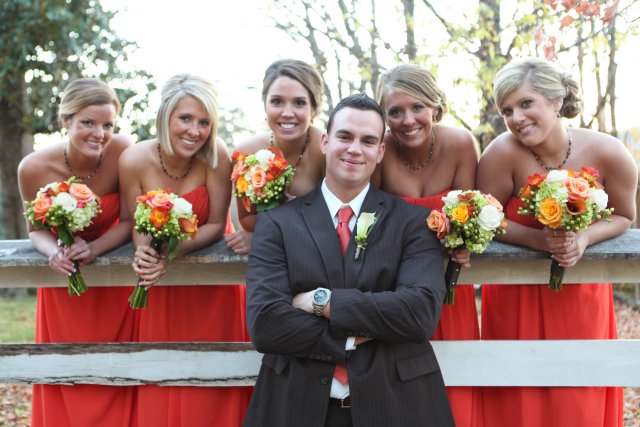 groom, bridesmaids, fall, nashville, wedding, outdoor